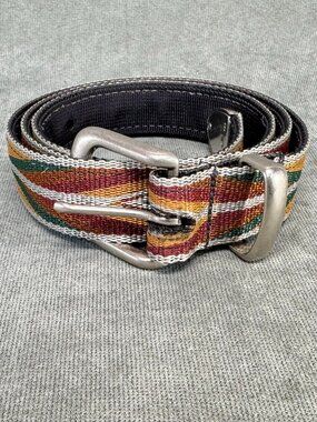 Vintage Croakies Woven Belt Southwestern Pattern Webbing Canvas Mens 38-42